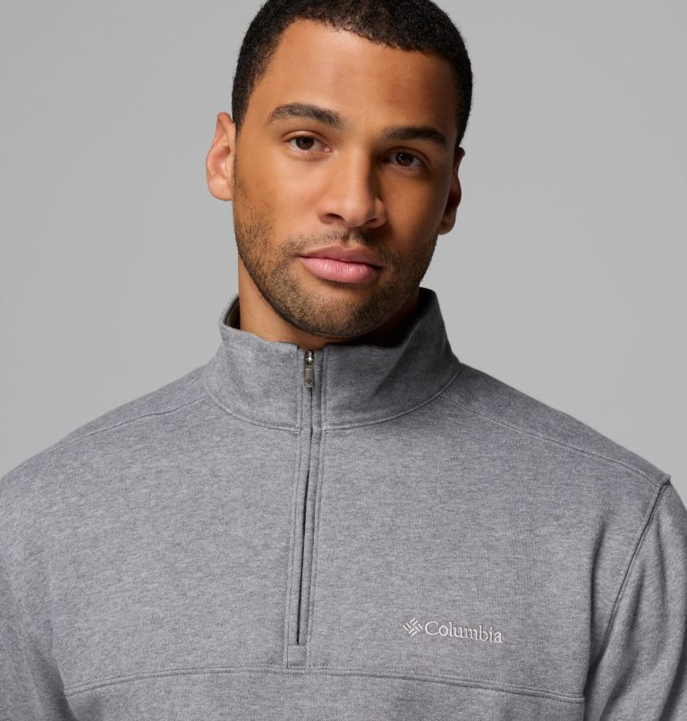 Men's Hart Mountain II Half Zip Sweatshirt, Color: Charcoal Heather, image 5