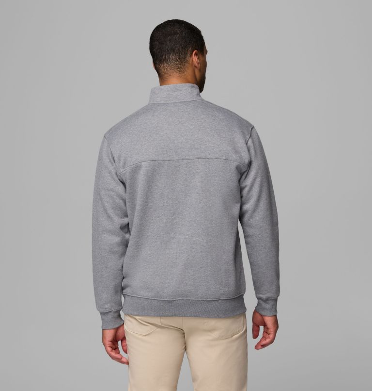 Men's Hart Mountain II Half Zip Sweatshirt, Color: Charcoal Heather, image 3