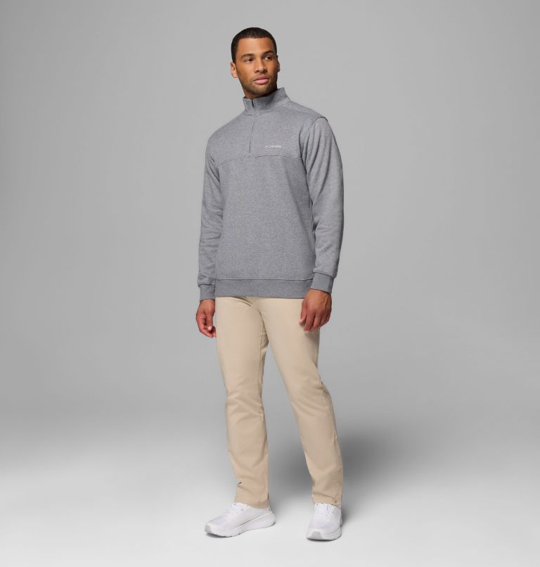 Men's Hart Mountain II Half Zip Sweatshirt, Color: Charcoal Heather, image 2