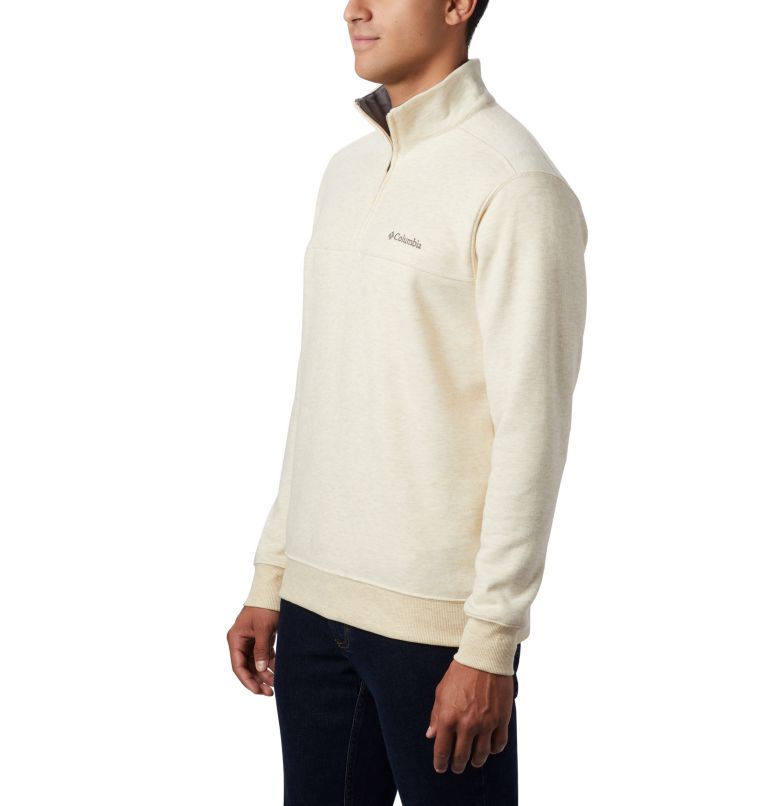 Half Zip Fleece Sweatshirt White - Unisex – Province of Canada