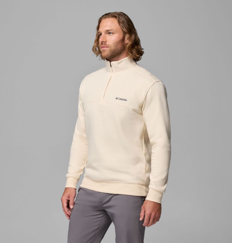 Men's Hart Mountain II Half Zip Sweatshirt, Color: Oatmeal Heather, image 4