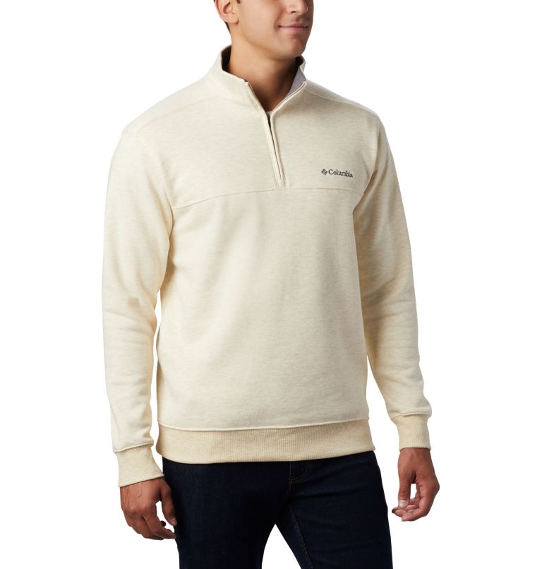 Men’s Hart Mountain II Half Zip Sweatshirt, Color: Oatmeal Heather, image 5