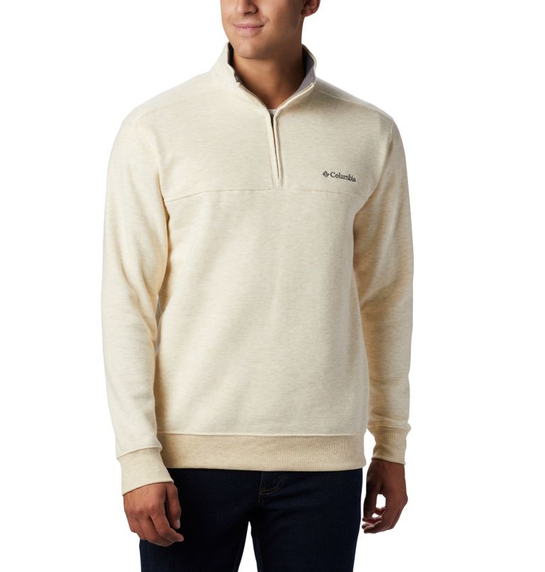 Men’s Hart Mountain II Half Zip Sweatshirt, Color: Oatmeal Heather, image 1