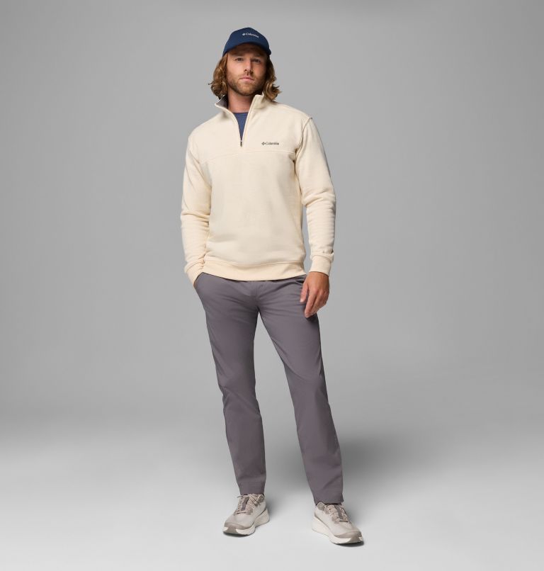 Men's Hart Mountain II Half Zip Sweatshirt, Color: Oatmeal Heather, image 2