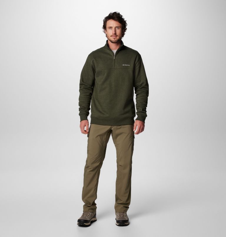 Men's Hart Mountain II Half Zip Sweatshirt, Color: Greenscape Heather, image 3