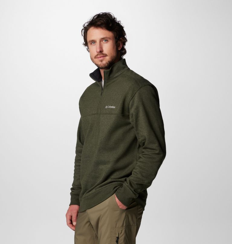 Men's Hart Mountain II Half Zip Sweatshirt, Color: Greenscape Heather, image 4