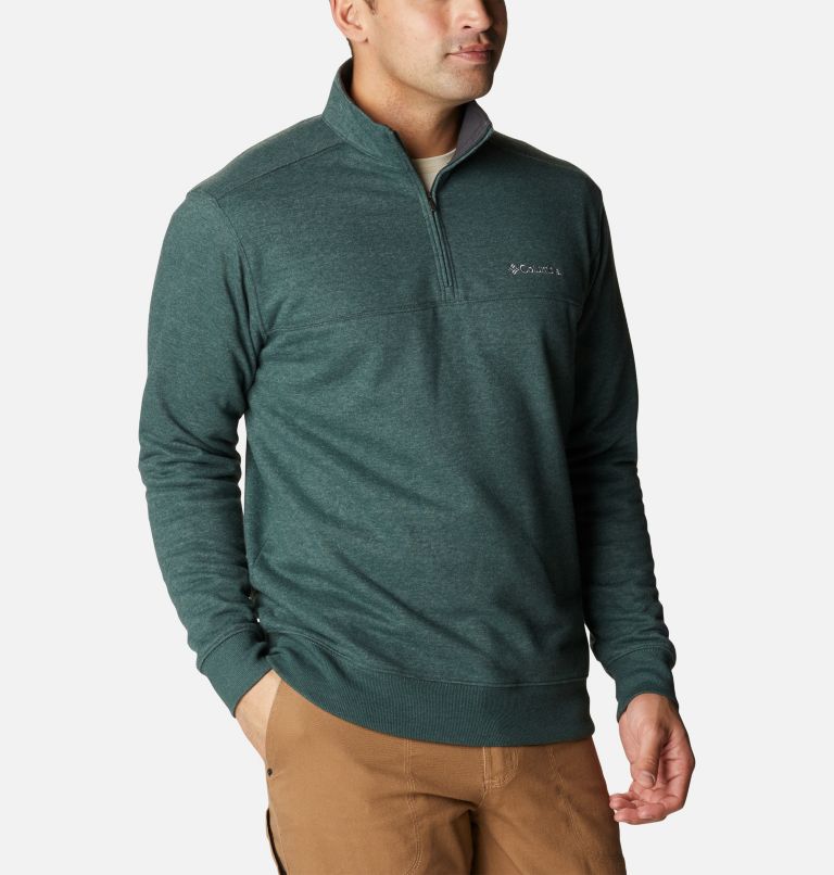 Thumbnail: Men’s Hart Mountain II Half Zip Sweatshirt, Color: Spruce Heather, image 5