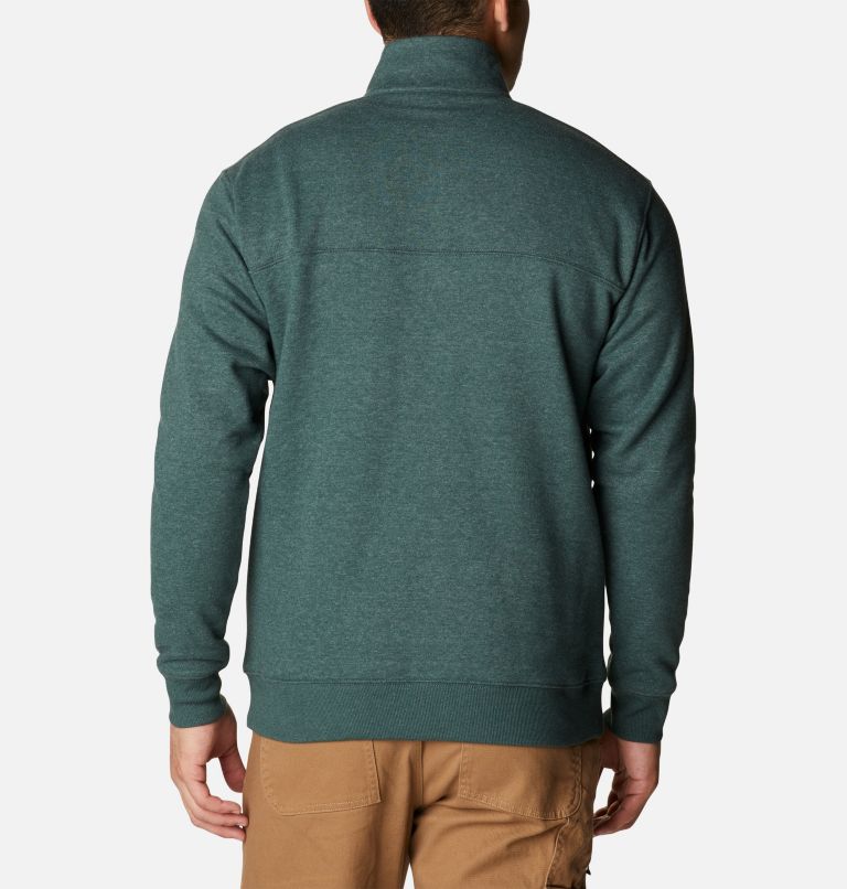 Men’s Hart Mountain II Half Zip Sweatshirt, Color: Spruce Heather, image 2