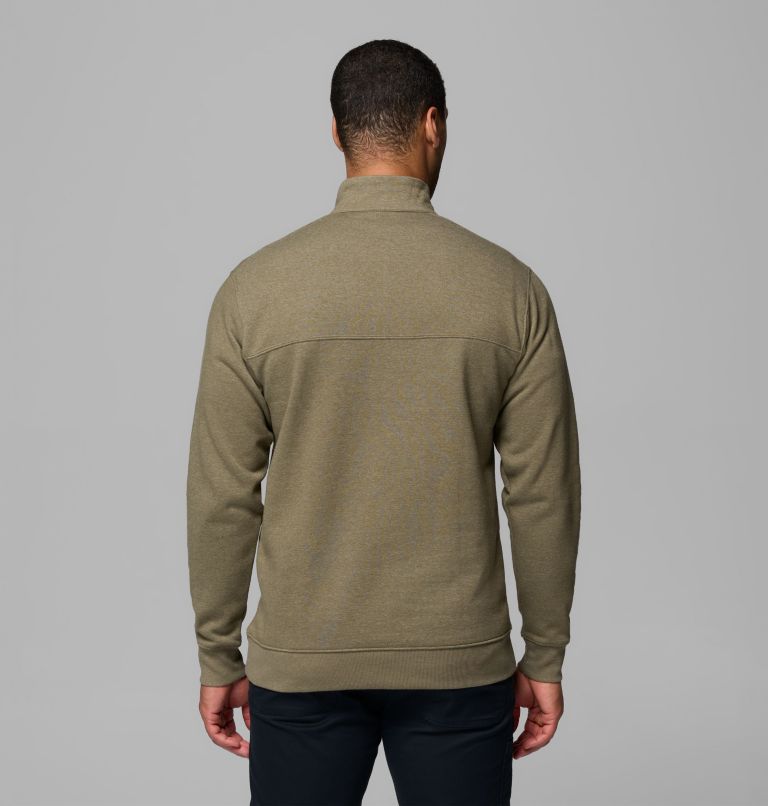 Men's Hart Mountain II Half Zip Sweatshirt, Color: Stone Green Heather, image 3