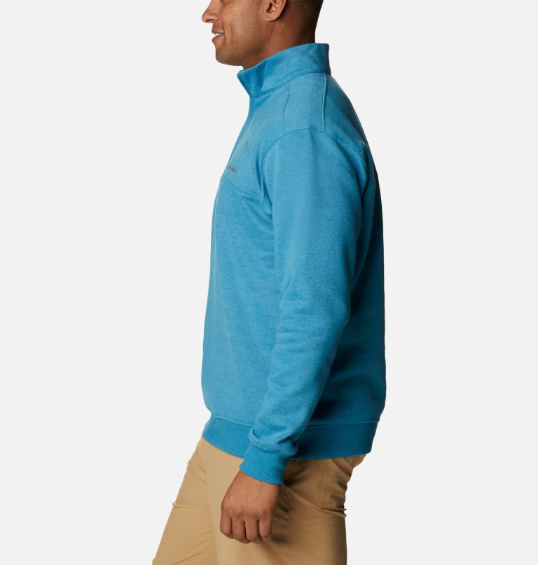 Men’s Hart Mountain II Half Zip Sweatshirt, Color: Deep Marine Heather
