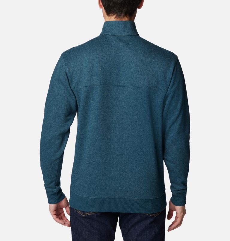 Men’s Hart Mountain II Half Zip Sweatshirt, Color: Night Wave Heather, image 2