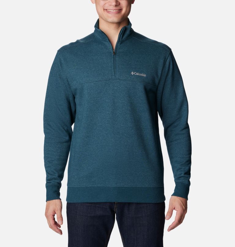 Thumbnail: Men’s Hart Mountain II Half Zip Sweatshirt, Color: Night Wave Heather, image 1