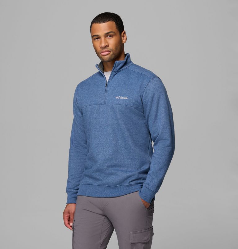 Men's Hart Mountain II Half Zip Sweatshirt, Color: Carbon Heather, image 4