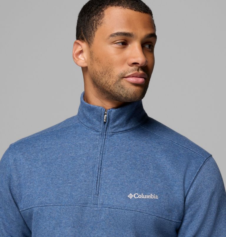 Men's Hart Mountain II Half Zip Sweatshirt, Color: Carbon Heather, image 5