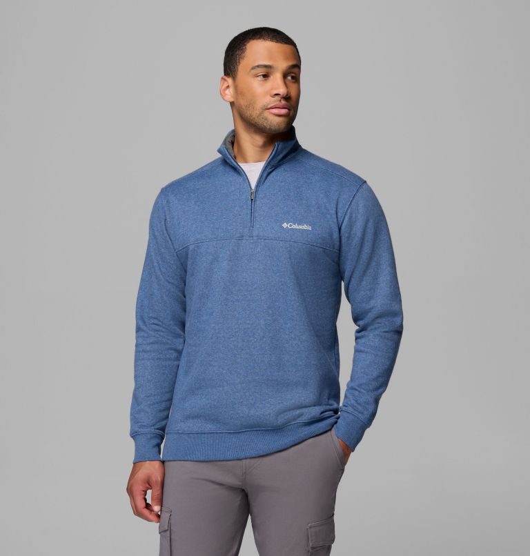 Men's Hart Mountain II Half Zip Sweatshirt, Color: Carbon Heather, image 1