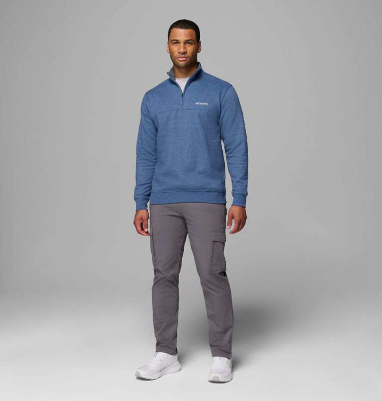 Men's Hart Mountain II Half Zip Sweatshirt, Color: Carbon Heather, image 2