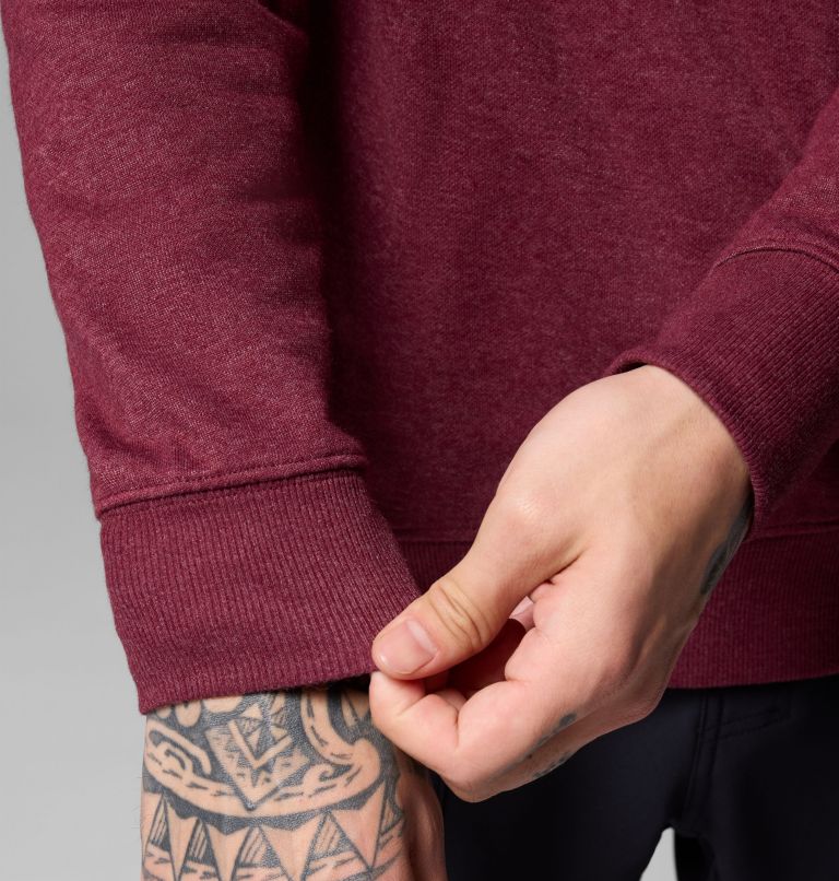Men's Hart Mountain II Half Zip Sweatshirt, Color: Rich Wine Heather, image 6