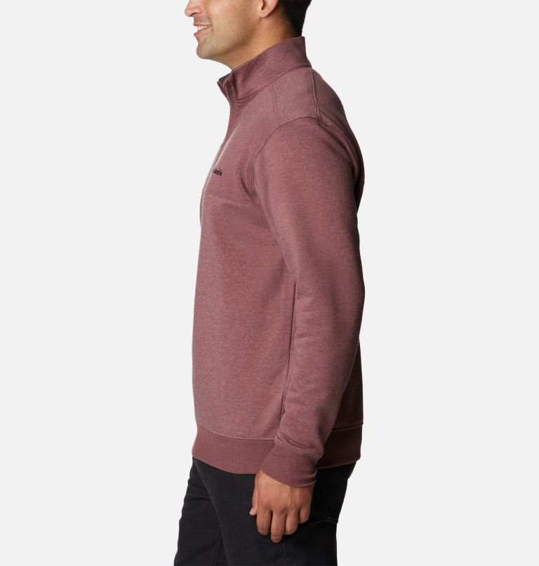 Men’s Hart Mountain II Half Zip Sweatshirt, Color: Light Raisin Heather, image 3