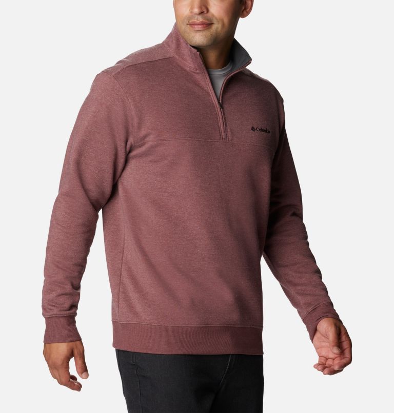 Men’s Hart Mountain II Half Zip Sweatshirt, Color: Light Raisin Heather, image 5
