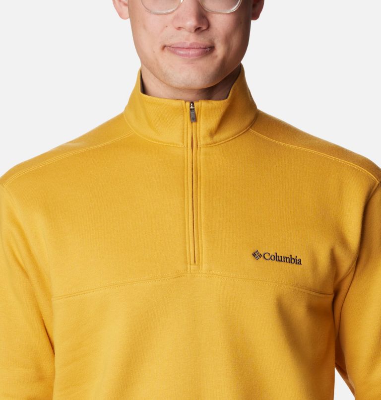 Men’s Hart Mountain II Half Zip Sweatshirt, Color: Raw Honey, image 4