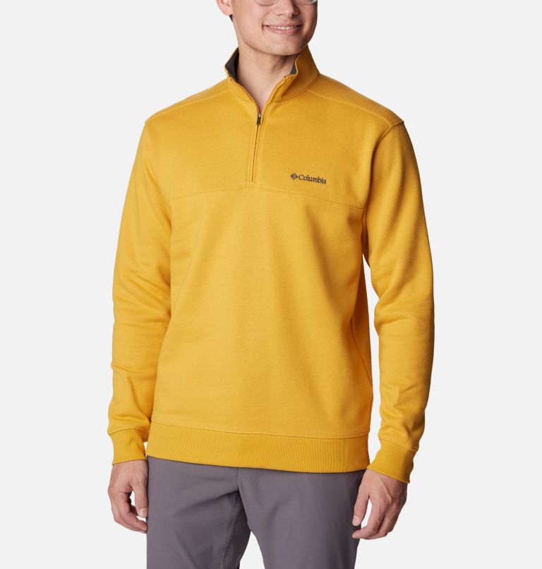 Men’s Hart Mountain II Half Zip Sweatshirt, Color: Raw Honey, image 1