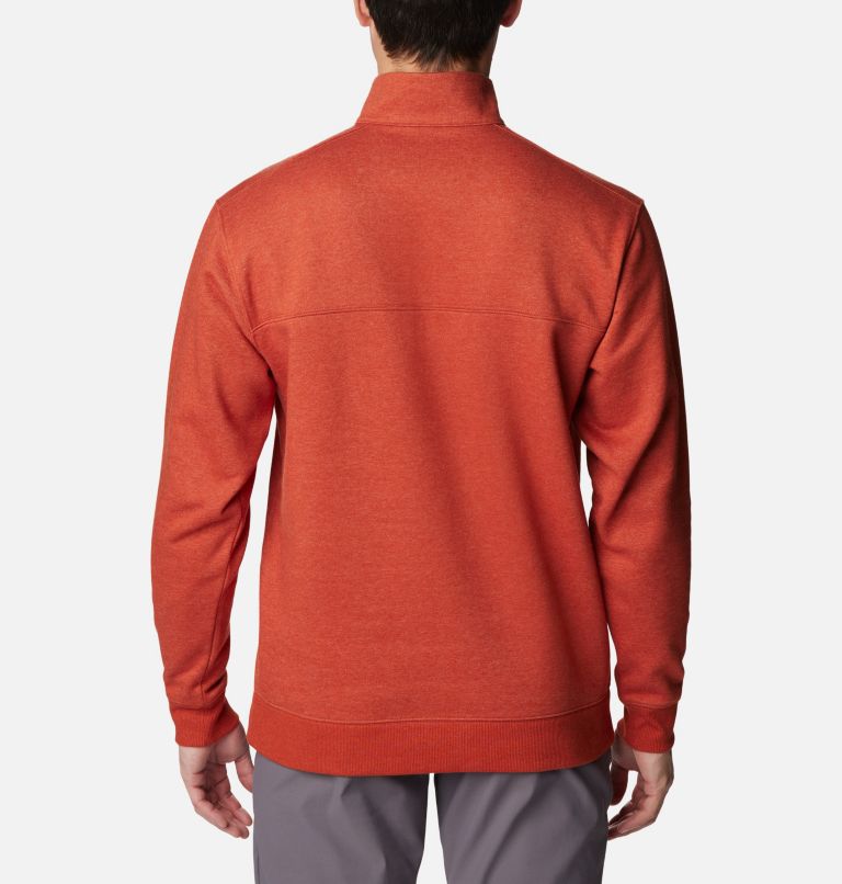 Men’s Hart Mountain II Half Zip Sweatshirt, Color: Warp Red Heather, image 2