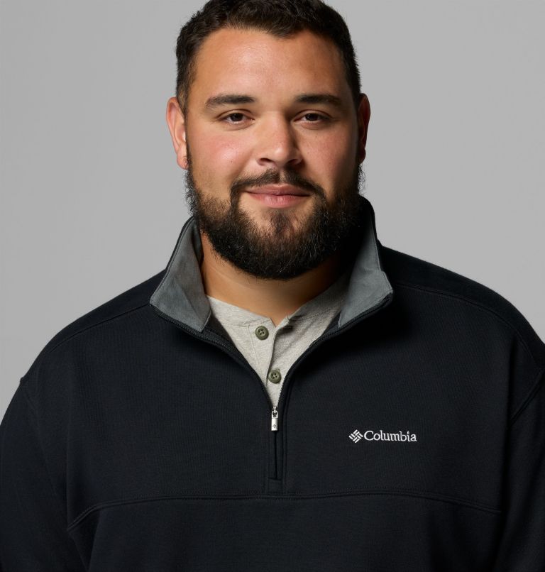 Men's Hart Mountain II Half Zip Sweatshirt - Big, Color: Black Heather, image 5