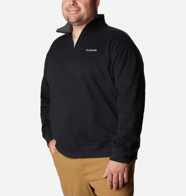 Thumbnail: Men's Hart Mountain II Half Zip Sweatshirt - Big, Color: Black, image 5