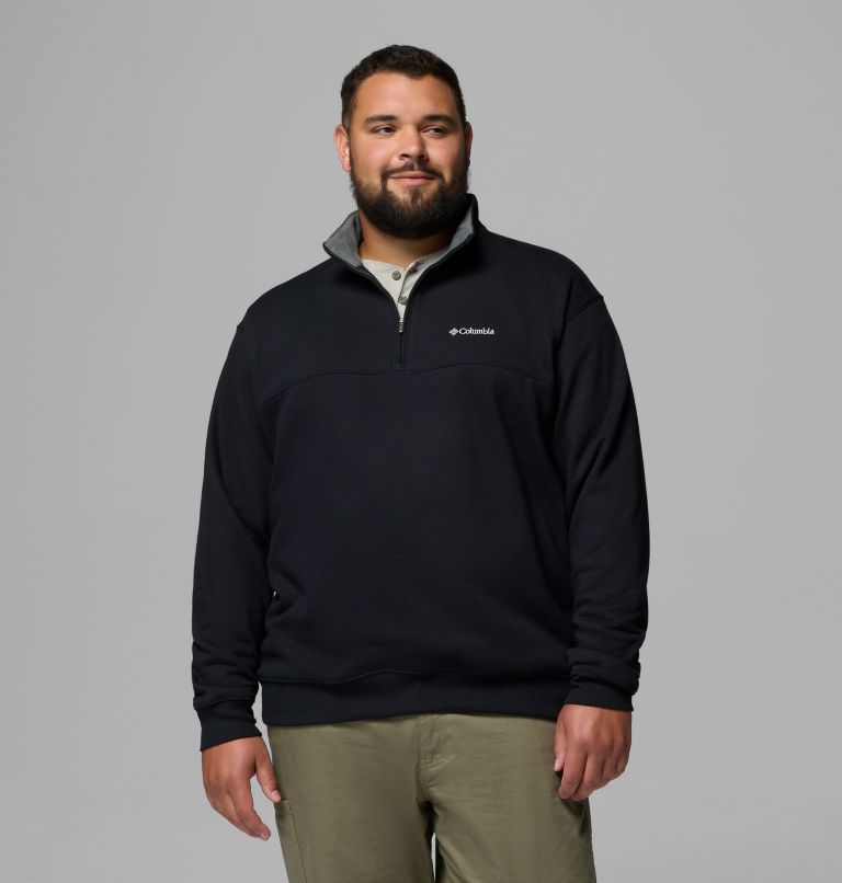 Men's Hart Mountain II Half Zip Sweatshirt - Big, Color: Black Heather, image 1