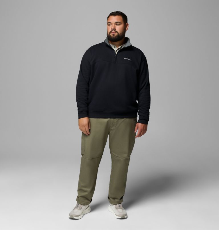 Men's Hart Mountain II Half Zip Sweatshirt - Big, Color: Black Heather, image 2