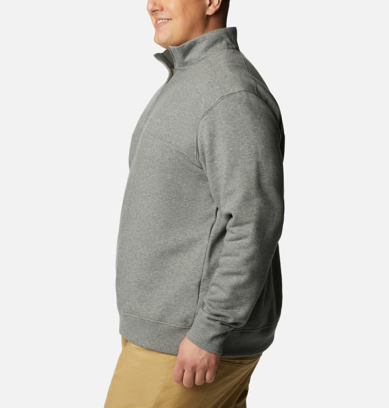 Men's Hart Mountain II Half Zip Sweatshirt - Big, Color: Charcoal Heather, image 3