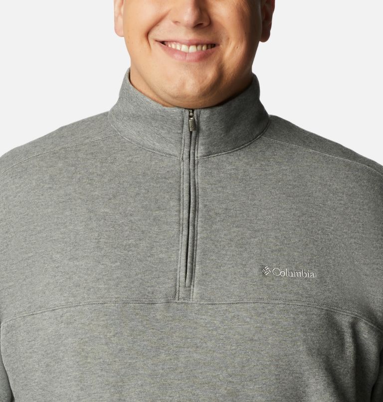 Men's Hart Mountain II Half Zip Sweatshirt - Big, Color: Charcoal Heather, image 4