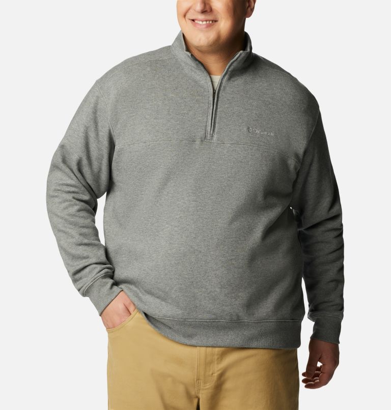 Men's Hart Mountain II Half Zip Sweatshirt - Big, Color: Charcoal Heather, image 5