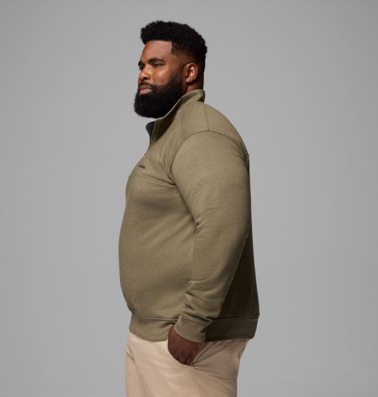 Men's Hart Mountain II Half Zip Sweatshirt - Big, Color: Stone Green Heather, image 4