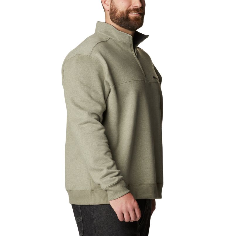 Men's Hart Mountain II Half Zip Sweatshirt - Big, Color: Stone Green Heather, image 5