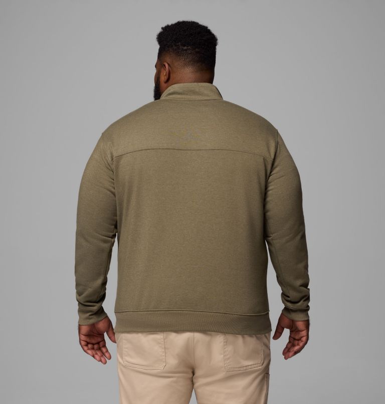 Men's Hart Mountain II Half Zip Sweatshirt - Big, Color: Stone Green Heather, image 3