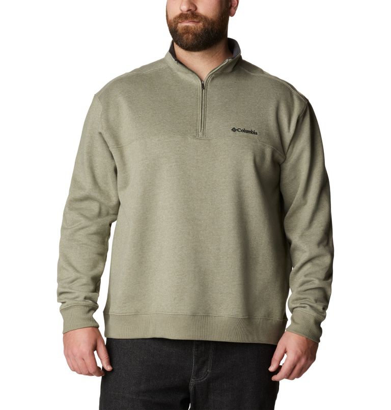 Men's Hart Mountain II Half Zip Sweatshirt - Big, Color: Stone Green Heather, image 1