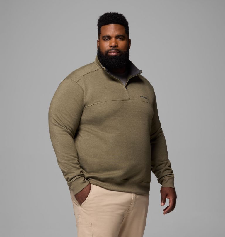 Men's Hart Mountain II Half Zip Sweatshirt - Big, Color: Stone Green Heather, image 1
