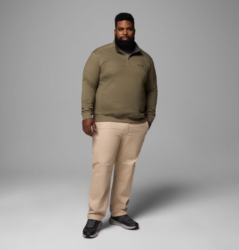 Men's Hart Mountain II Half Zip Sweatshirt - Big, Color: Stone Green Heather, image 2