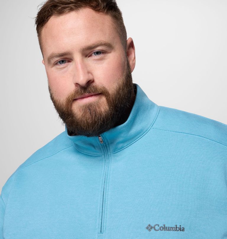 Men's Hart Mountain II Half Zip Sweatshirt - Big, Color: Vintage Blue Heather, image 5