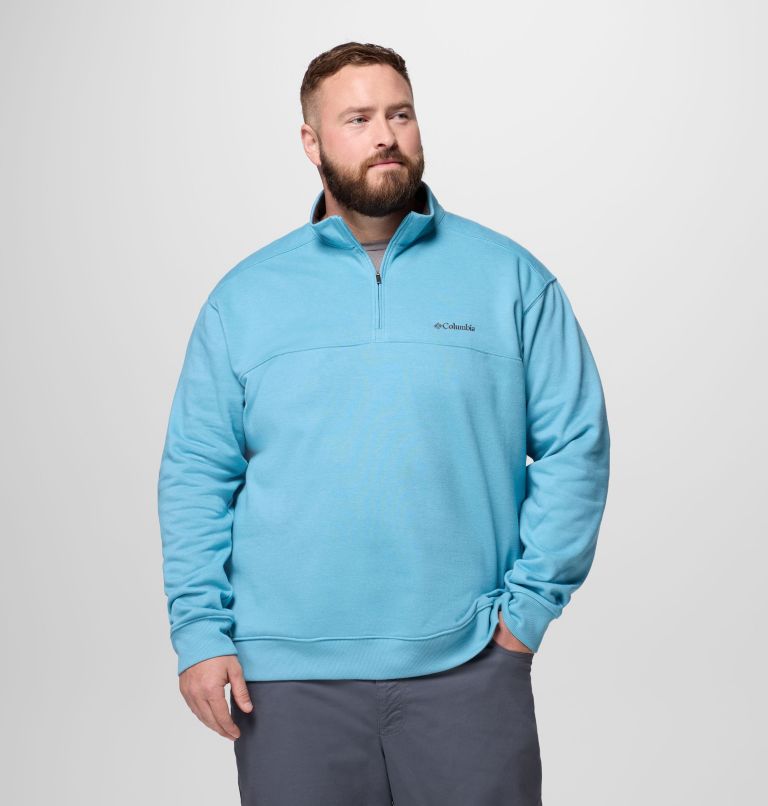 Men's Hart Mountain II Half Zip Sweatshirt - Big, Color: Vintage Blue Heather, image 1
