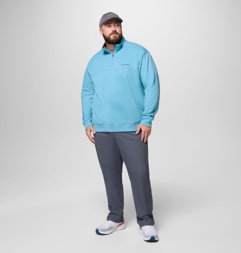 Men's Hart Mountain II Half Zip Sweatshirt - Big, Color: Vintage Blue Heather, image 2