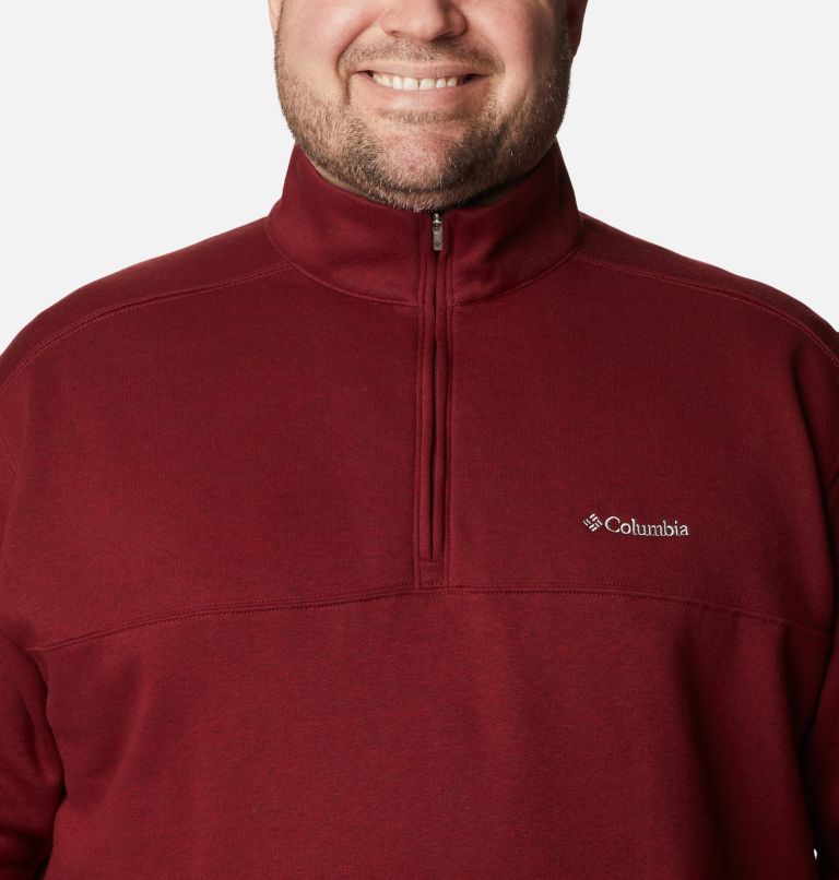 Men's Hart Mountain II Half Zip Sweatshirt - Big, Color: Red Jasper, image 4