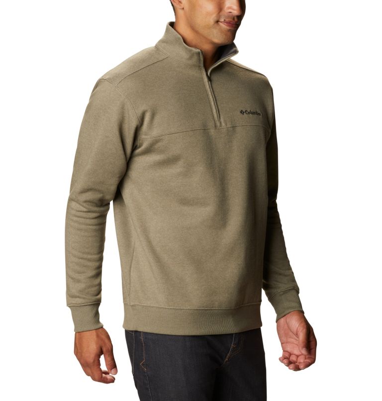 Men's Hart Mountain II Half Zip Sweatshirt - Tall, Color: Stone Green Heather, image 5