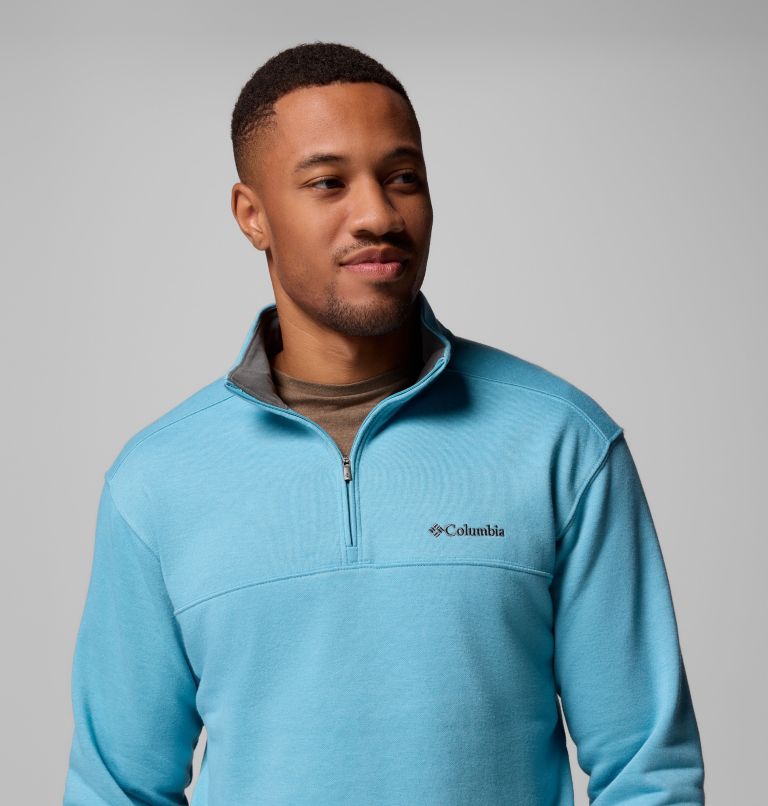 Men's Hart Mountain II Half Zip Sweatshirt - Tall, Color: Vintage Blue Heather, image 5
