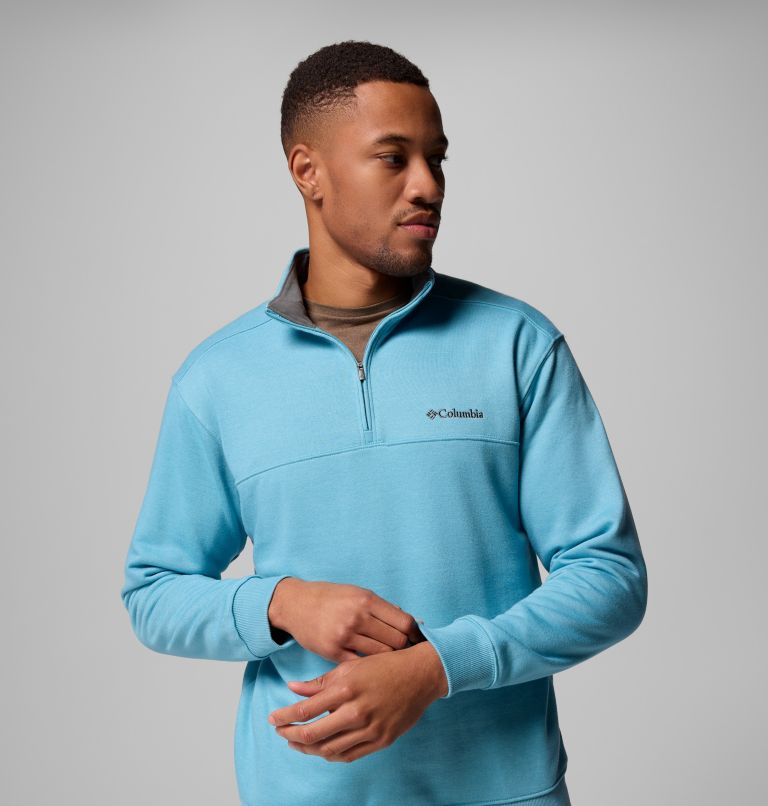 Men's Hart Mountain II Half Zip Sweatshirt - Tall, Color: Vintage Blue Heather, image 6