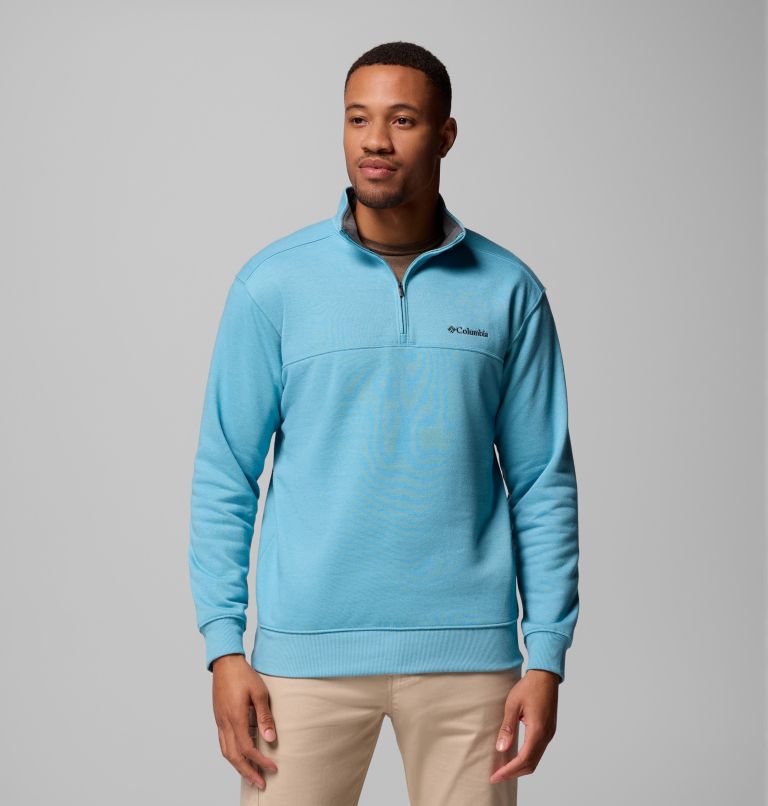 Men's Hart Mountain II Half Zip Sweatshirt - Tall, Color: Vintage Blue Heather, image 1