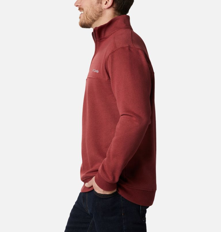 Thumbnail: Men's Hart Mountain II Half Zip Sweatshirt - Tall, Color: Red Jasper, image 3