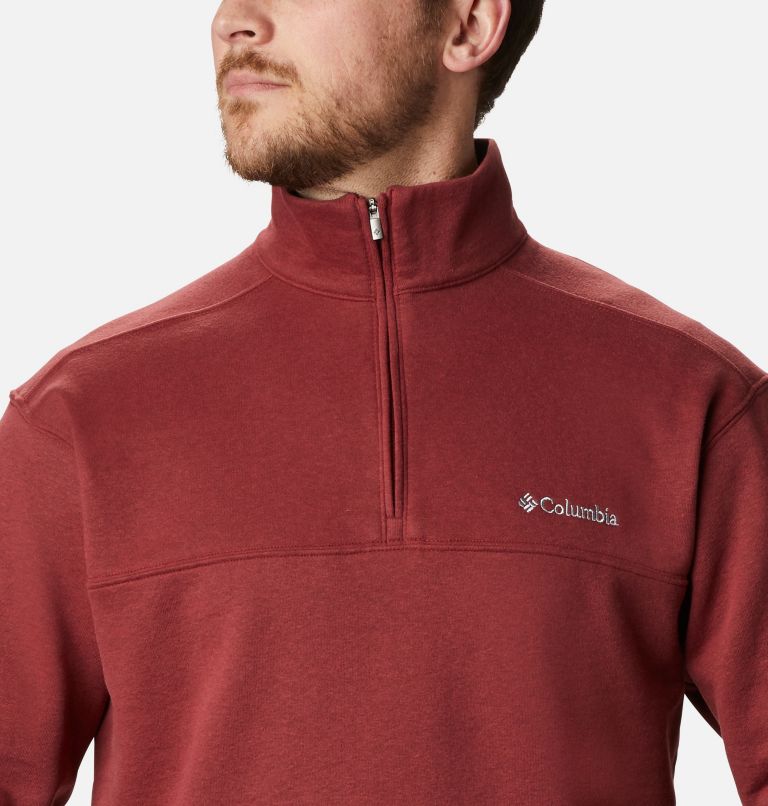 Men's Hart Mountain II Half Zip Sweatshirt - Tall, Color: Red Jasper