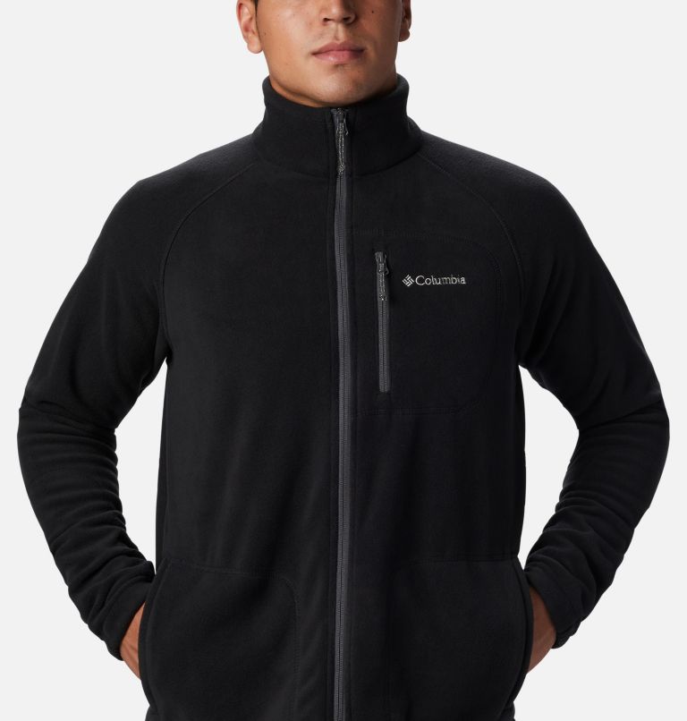 Men's Fast Trek II Full Zip Fleece, Color: Black, image 3